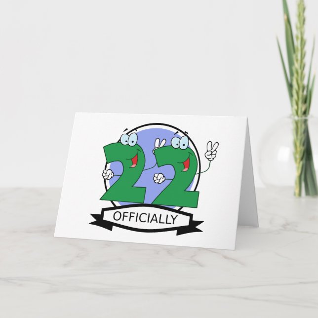 Cartão Oficialmente 22 Banner de Aniversário (Frente)