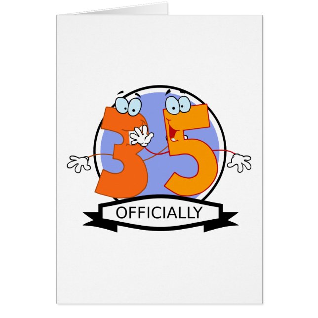 Cartão Oficialmente 35 Banner de Aniversário (Frente)