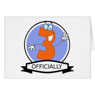 Cartão Oficialmente 3 Banner de Aniversário