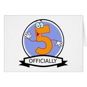 Cartão Oficialmente 5 Banner de Aniversário