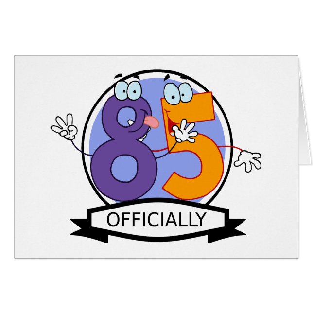 Cartão Oficialmente 85 Banner de Aniversário (Frente Horizontal)