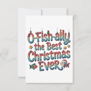 Cartão Oficialmente o Melhor Natal de Pesca de Todos os T