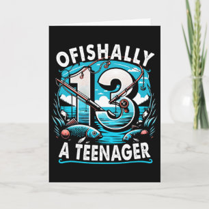 Cartão Oficialmente Um Adolescente 13º Aniversário 13 Ano