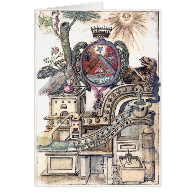 Cartão Oficina simbólica da alquimia (Frente)
