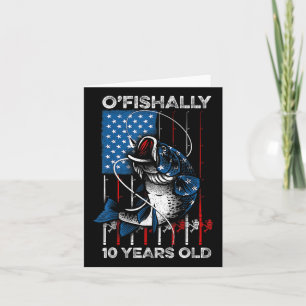 Cartão Ofishally 10 Anos Camisa 10º Aniversário Pesca