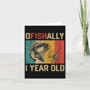 Cartão Ofishally 1 Ano Pescaria Aniversário De Pesca