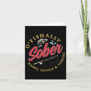 Cartão O'fishally Oficialmente Sober Feliz Joyous E Fishi