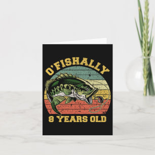 Cartão O'fissural, 8 anos, pesca, Tema de Aniversário