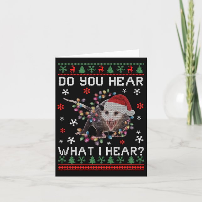 Cartão Ogambm Christmas Você Ouve O Que Eu Ouço Xmas Opo (Frente)
