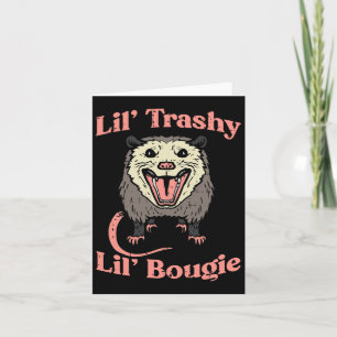 Cartão Ogambm Lil Trashy Bougie Possum Street Cat Men Wo
