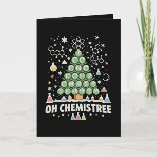 Cartão Oh Árvore Química Tabela Periódica Química Natal