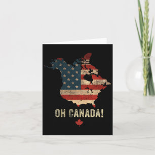 Cartão Oh Canadá! Engraçado Trump 47 Shirt Canada E Eua M
