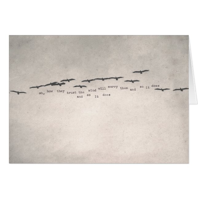 Cartão "oh, como confiam " (Frente Horizontal)