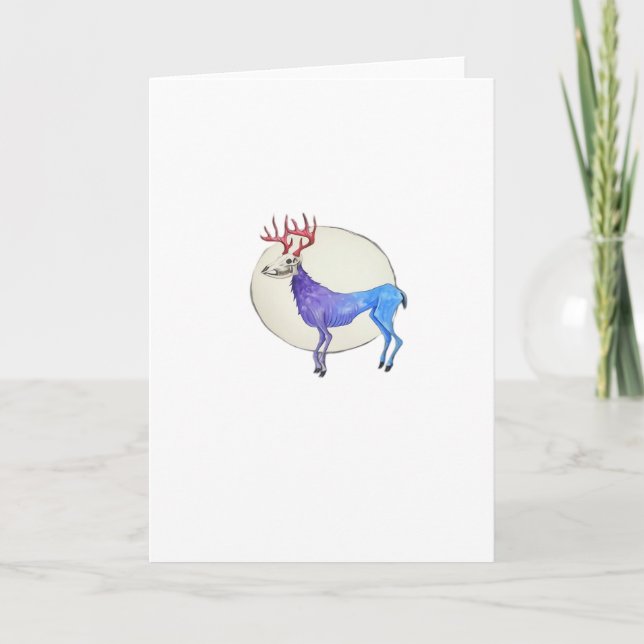 Cartão Oh Deer Estilo Gráfico Limpo (Frente)