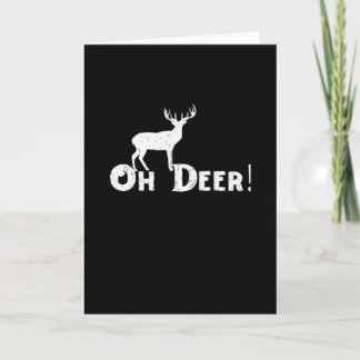 Cartão Oh Deer Estilo Gráfico Limpo