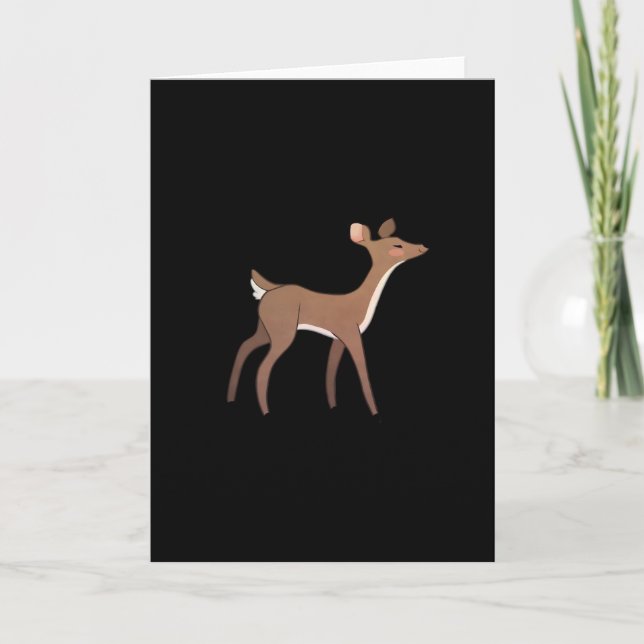 Cartão Oh Deer Me Whimsical Creative Design (Frente)