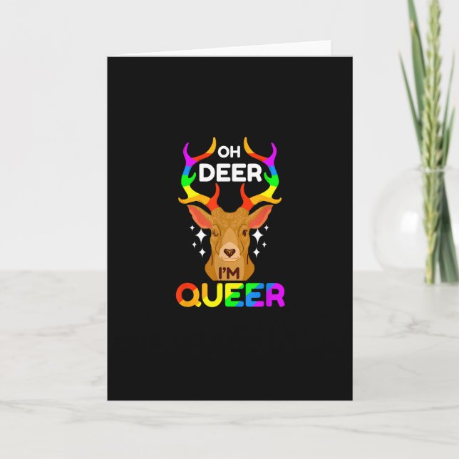 Cartão Oh Deer Queer Creative Modern Style (Frente)
