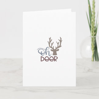 Cartão Oh Deer Retro Classic Design Folded Greeting Card