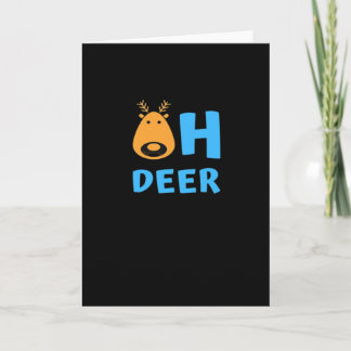 Cartão Oh Deer Vibração Retro de Férias