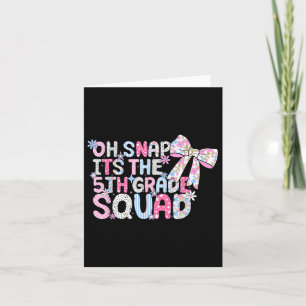 Cartão Oh, Encaixe O Esquadrão Da 5 De Volta Para A Escol