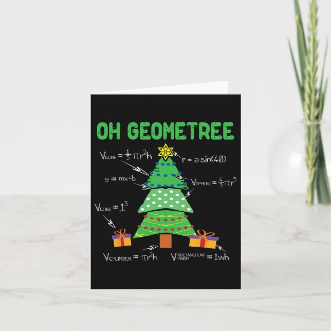 Cartão Oh Geometree Geometria Professor de Matemática e C (Frente)