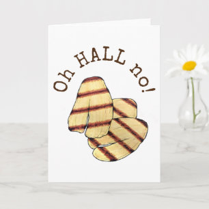 Cartão Oh HALL (inferno) Não! Halloumi Queijo Engraçado F