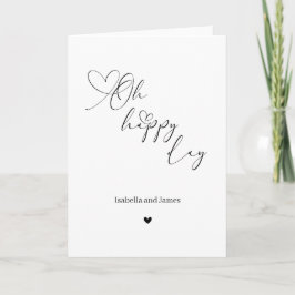 Cartão Oh Happy Day Heart Embellished Wedding 