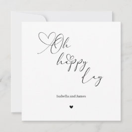 Cartão Oh Happy Day Heart Embellished Wedding 