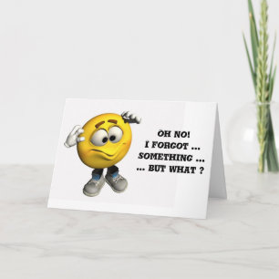 Cartão Oh não! Eu esqueci...algo