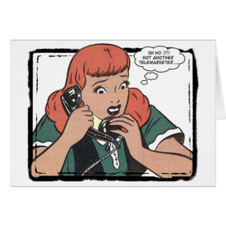 Cartão Oh não! Um não outro Telemarketer