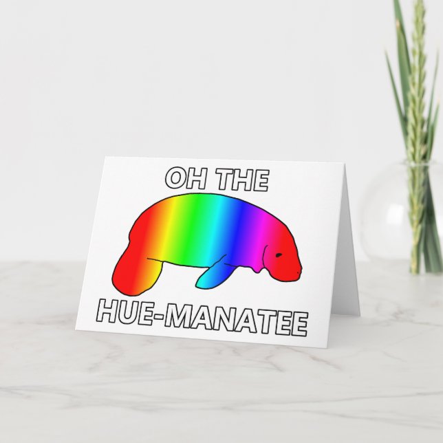 Cartão Oh, o HUE-MANATEE (Frente)