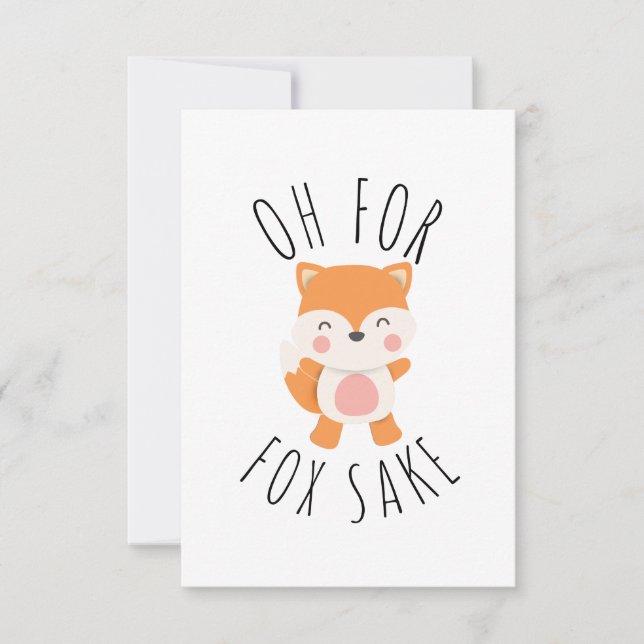 Cartão Oh para Fox Sake (Frente)