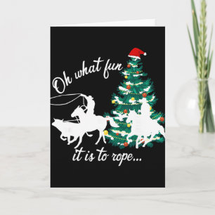 Cartão Oh Que Diversão É Laçar Rodeio Western Cowboy Chr