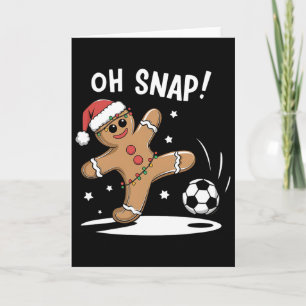 Cartão Oh Snap Futebol de Biscoito de Natal Diversão de N