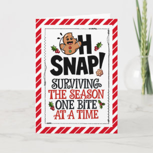 Cartão Oh Snap! Homemem de gengibre de Natal