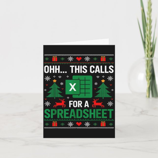 Cartão Oh This Calls For A Spreadsheet Christmas  (Frente)