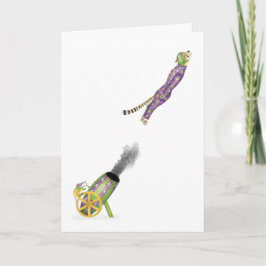 Cartão Oh what a circus! flying cheetah card