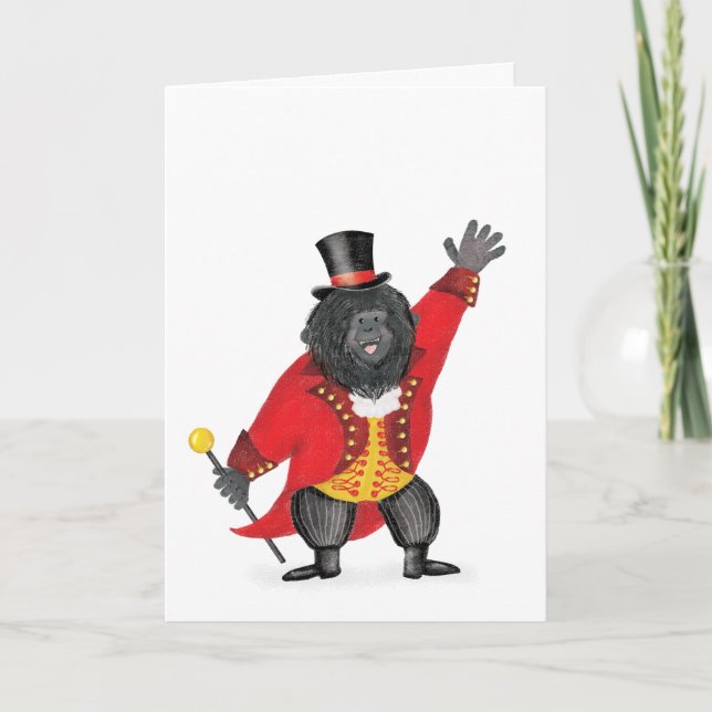Cartão Oh what a circus! gorilla ringmaster card (Frente)