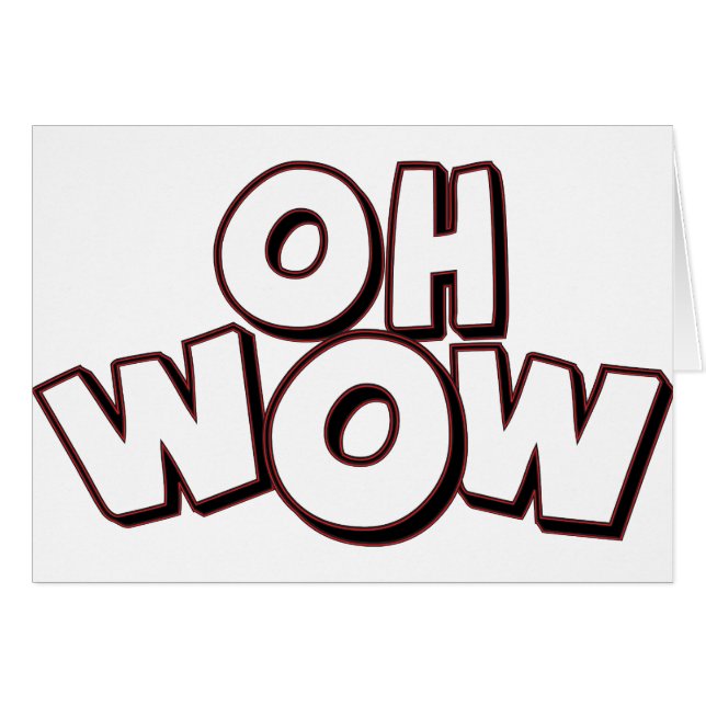Cartão Oh wow (Frente Horizontal)