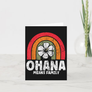 Cartão Ohana Significa Família Havaii Summer Palm Trees B