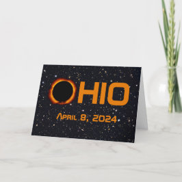 Cartão Ohio 2024 Eclipse Solar Total