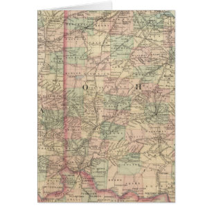 Cartão Ohio e Indiana