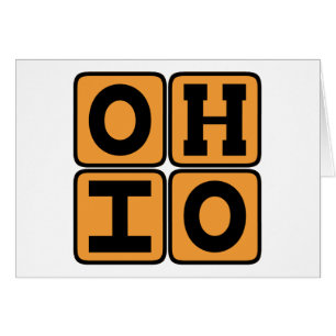 Cartão OHIO Estado Ohioan Buckeye EUA Cincinnati Clevelan