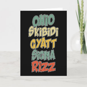 Cartão Ohio Skibidi Gyatt Sigma Gen Alpha Xmas Chris