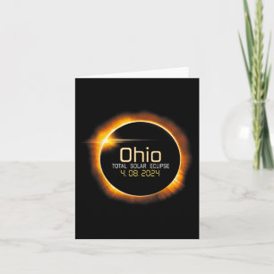 Cartão Ohio Totality Total Solar Eclipse abril 8 2024