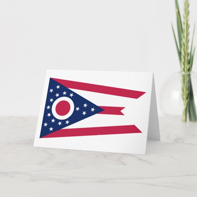 Cartão Ohioan Flag, Flag of Ohio (Frente)