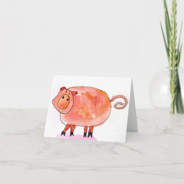 Cartão Oink! • Max Kaderabek, Age 8 (Frente)