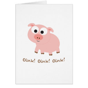 Cartão Oink! Oink! Oink!