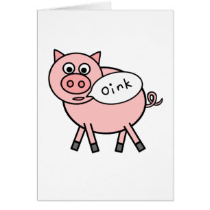 Cartão Oink Oink porco
