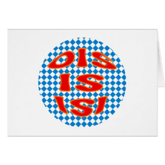 Cartão Ois Is Isi Baviera bávara bávara bavarian